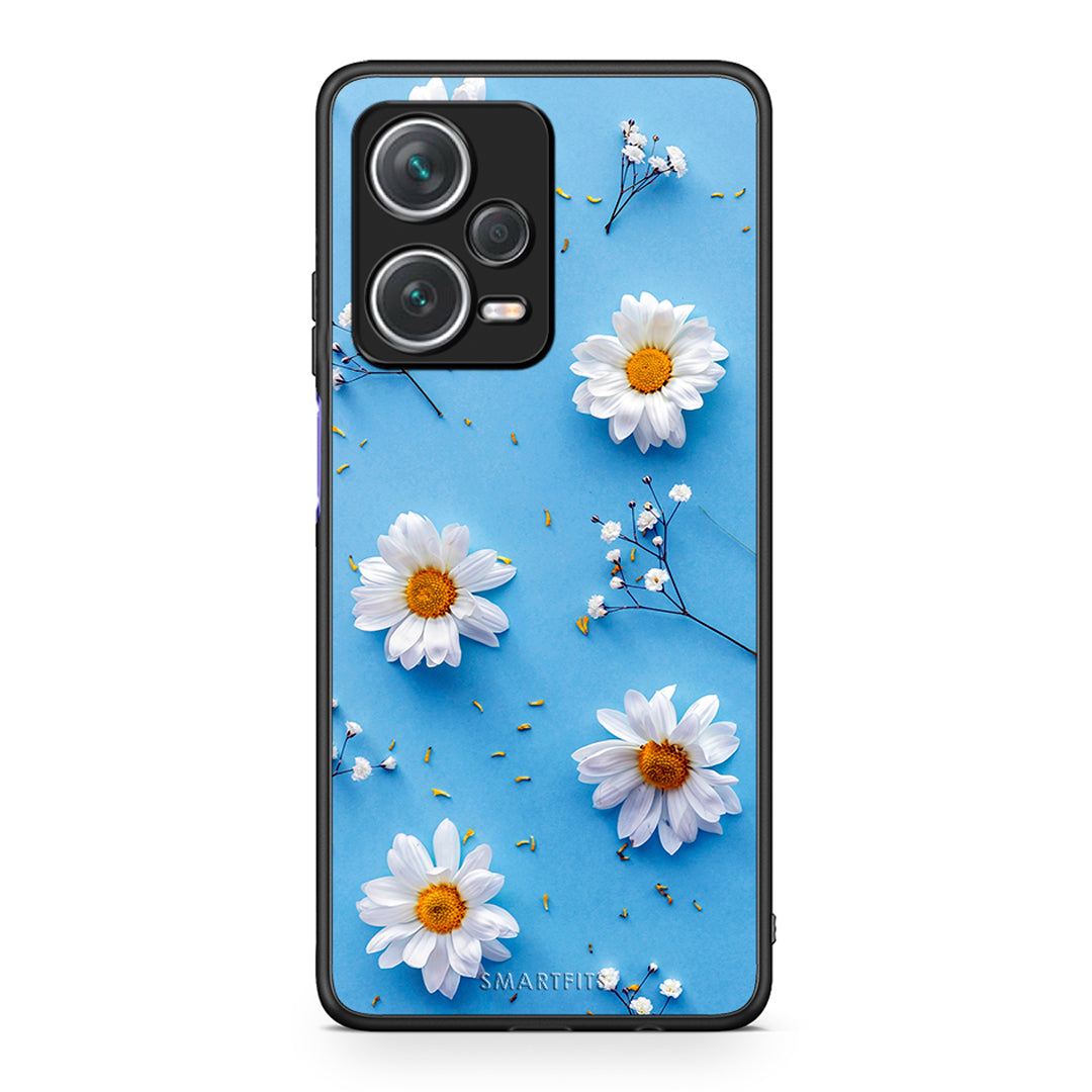 Xiaomi Redmi Note 12 Pro+ / 12 Pro Discovery Real Daisies θήκη από τη Smartfits με σχέδιο στο πίσω μέρος και μαύρο περίβλημα | Smartphone case with colorful back and black bezels by Smartfits