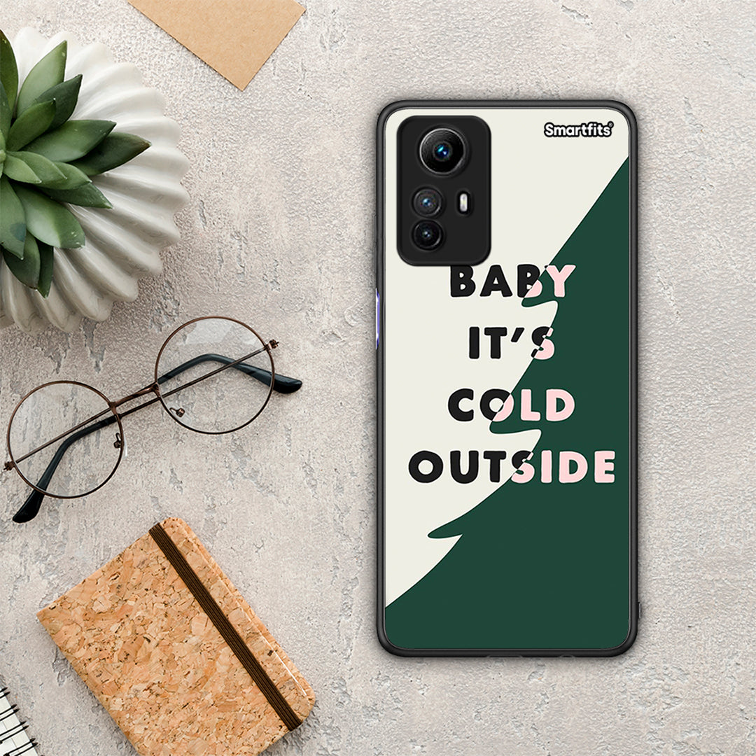 Θήκη Xiaomi Redmi Note 12S / Redmi K60 Pro Cold Outside από τη Smartfits με σχέδιο στο πίσω μέρος και μαύρο περίβλημα | Xiaomi Redmi Note 12S / Redmi K60 Pro Cold Outside Case with Colorful Back and Black Bezels