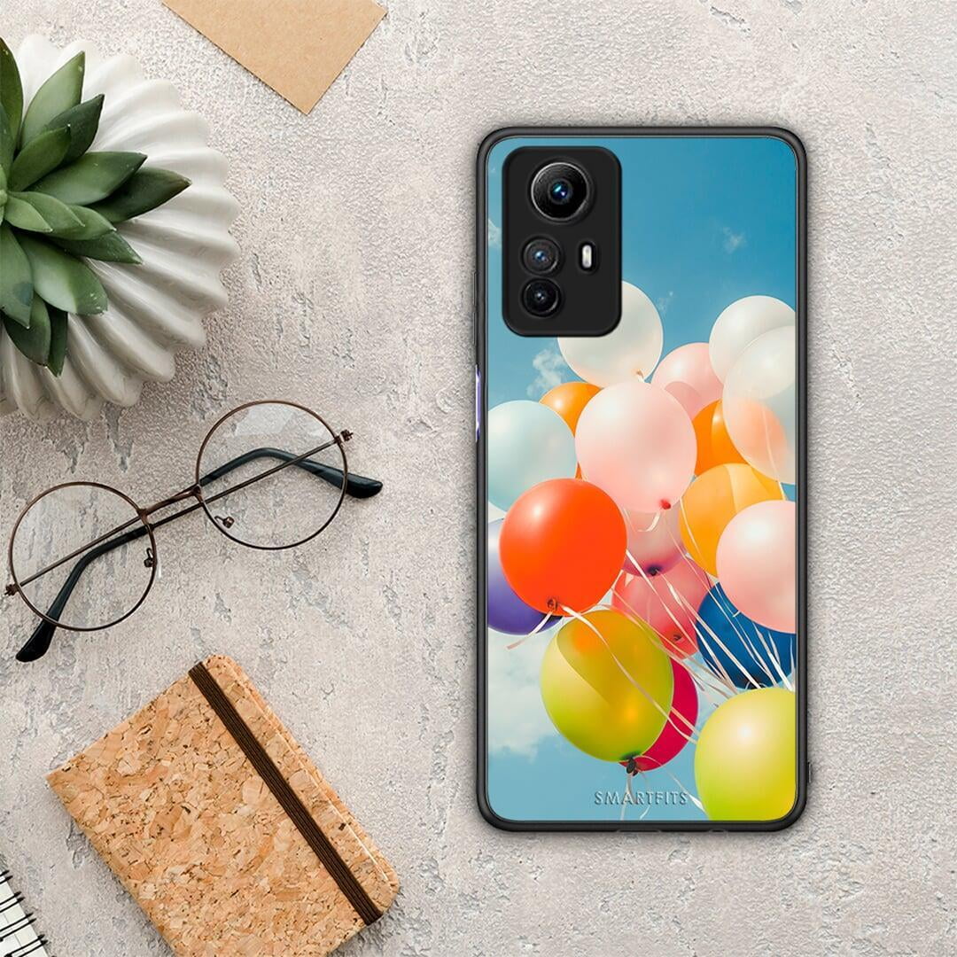 Θήκη Xiaomi Redmi Note 12S / Redmi K60 Pro Colorful Balloons από τη Smartfits με σχέδιο στο πίσω μέρος και μαύρο περίβλημα | Xiaomi Redmi Note 12S / Redmi K60 Pro Colorful Balloons Case with Colorful Back and Black Bezels