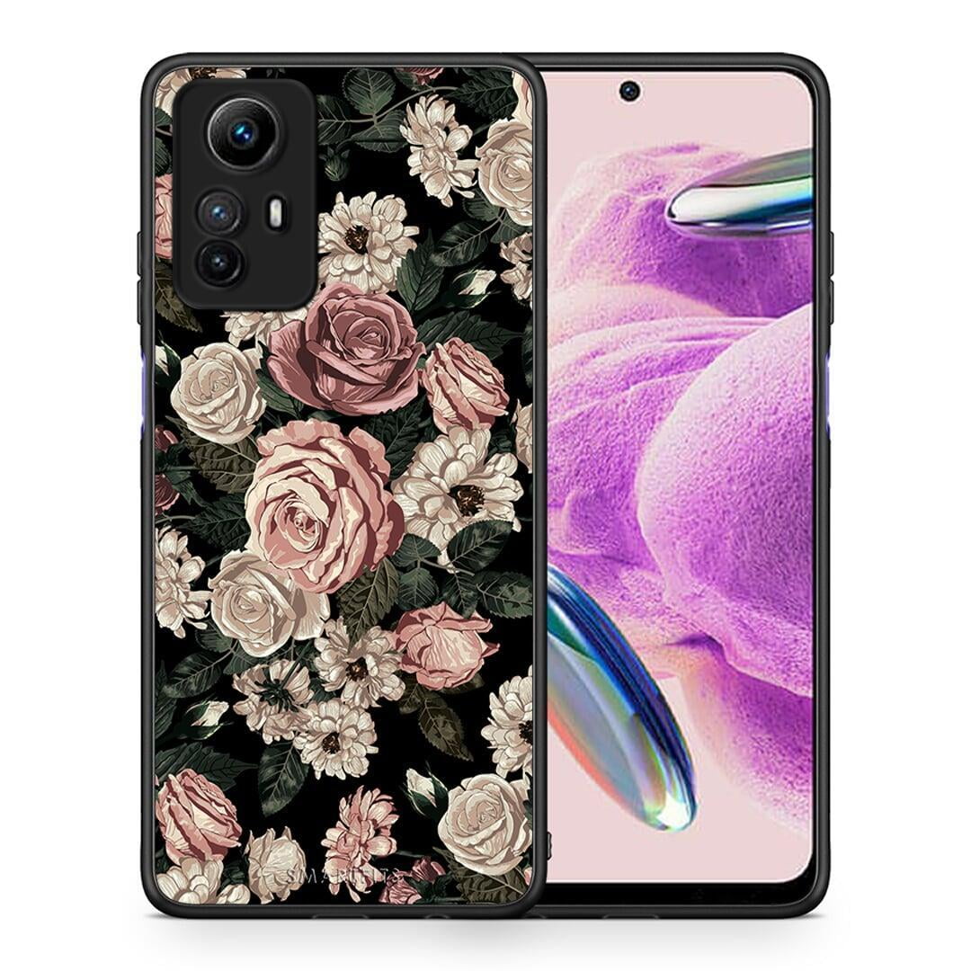 Θήκη Xiaomi Redmi Note 12S / Redmi K60 Pro Flower Wild Roses από τη Smartfits με σχέδιο στο πίσω μέρος και μαύρο περίβλημα | Xiaomi Redmi Note 12S / Redmi K60 Pro Flower Wild Roses Case with Colorful Back and Black Bezels