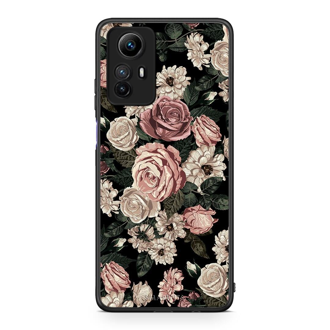 Θήκη Xiaomi Redmi Note 12S / Redmi K60 Pro Flower Wild Roses από τη Smartfits με σχέδιο στο πίσω μέρος και μαύρο περίβλημα | Xiaomi Redmi Note 12S / Redmi K60 Pro Flower Wild Roses Case with Colorful Back and Black Bezels