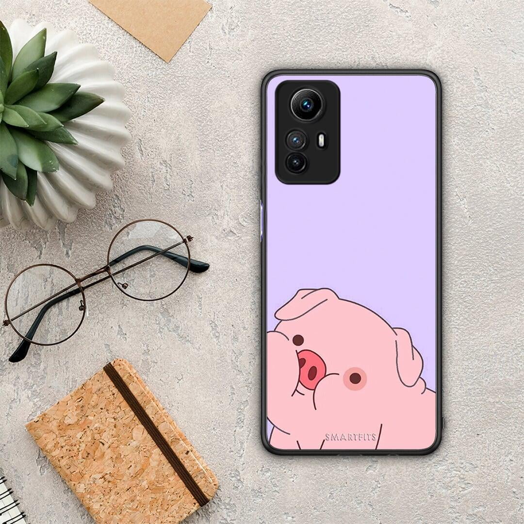 Θήκη Xiaomi Redmi Note 12S / Redmi K60 Pro Pig Love 2 από τη Smartfits με σχέδιο στο πίσω μέρος και μαύρο περίβλημα | Xiaomi Redmi Note 12S / Redmi K60 Pro Pig Love 2 Case with Colorful Back and Black Bezels