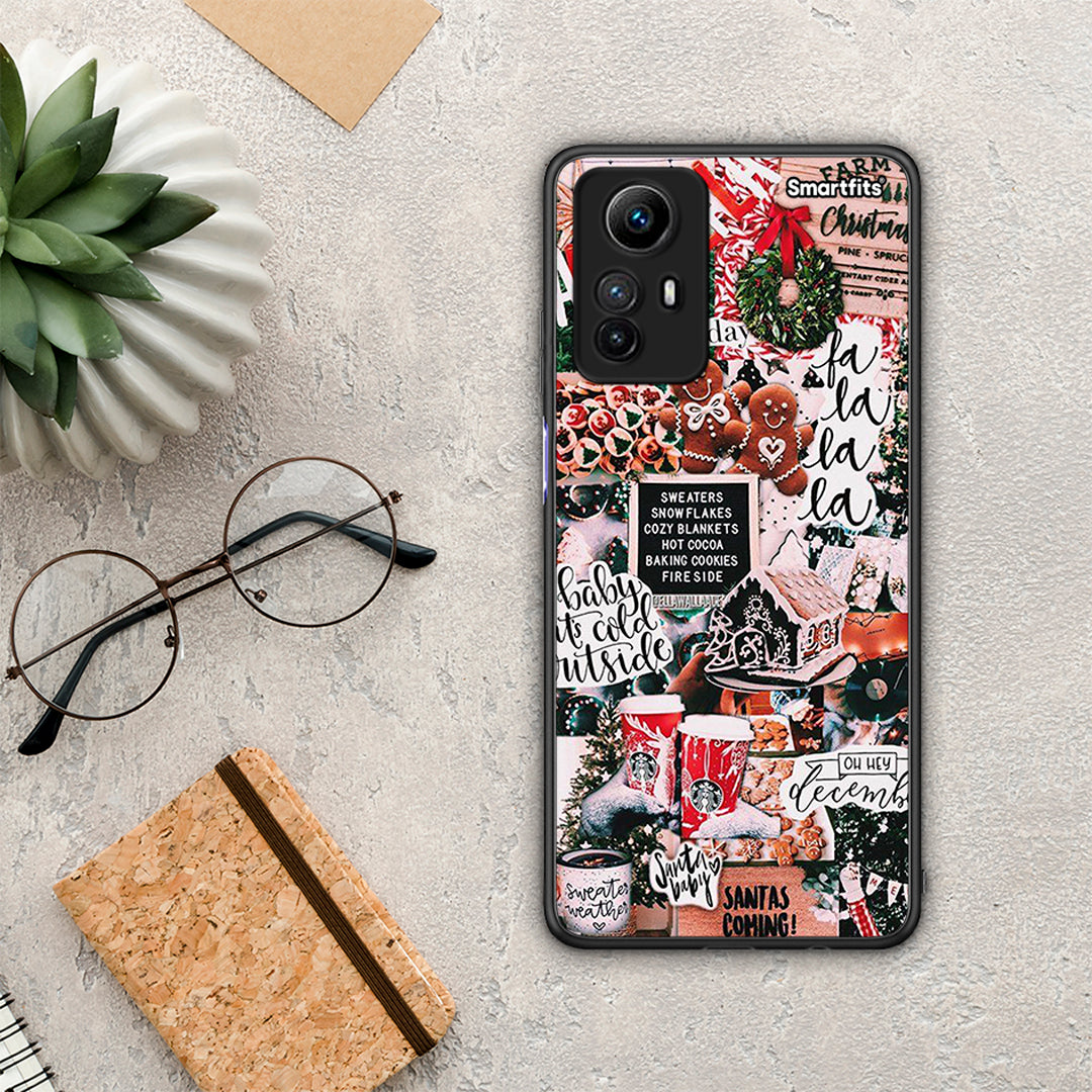 Θήκη Xiaomi Redmi Note 12S / Redmi K60 Pro Xmas Habbits από τη Smartfits με σχέδιο στο πίσω μέρος και μαύρο περίβλημα | Xiaomi Redmi Note 12S / Redmi K60 Pro Xmas Habbits Case with Colorful Back and Black Bezels