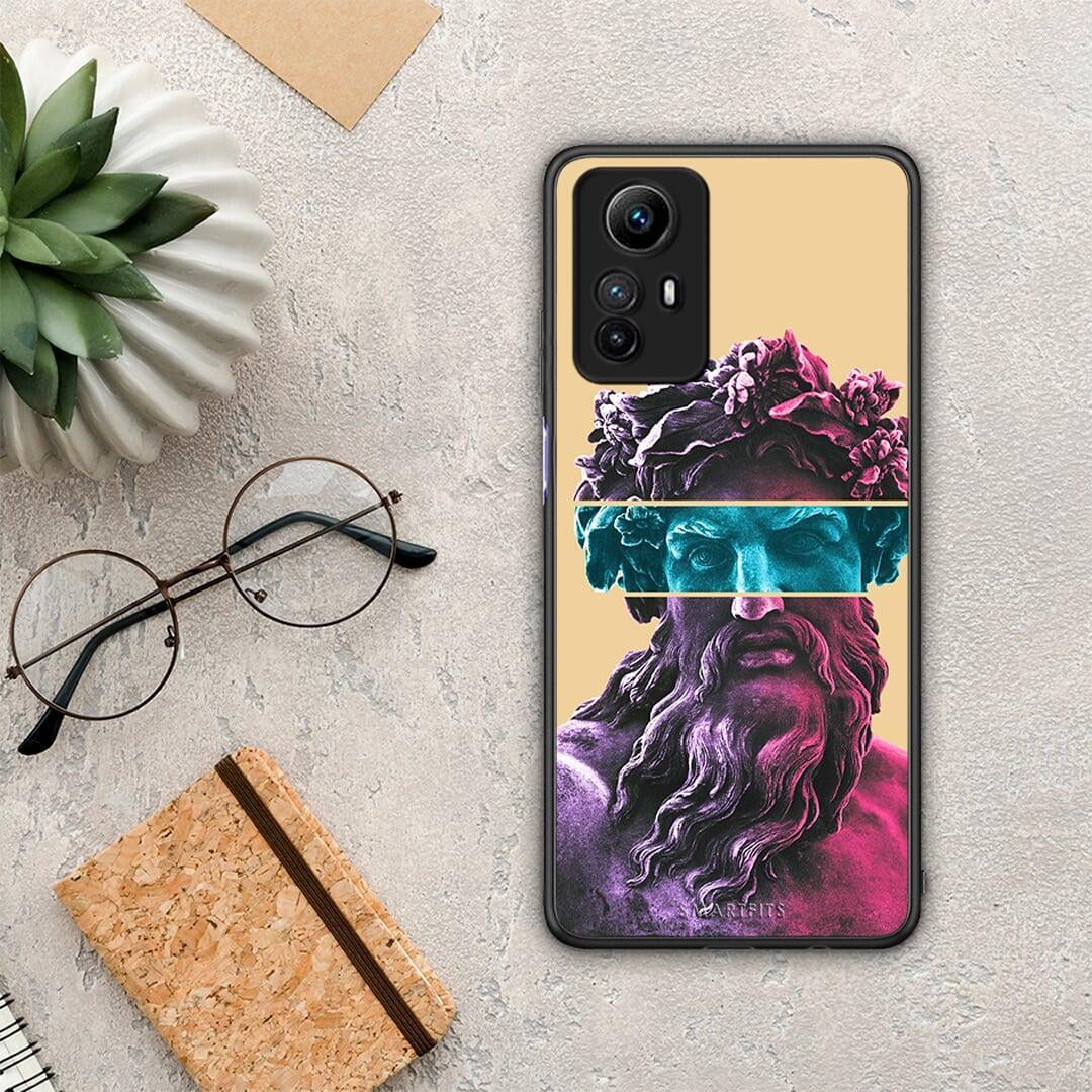 Θήκη Xiaomi Redmi Note 12S / Redmi K60 Pro Zeus Art από τη Smartfits με σχέδιο στο πίσω μέρος και μαύρο περίβλημα | Xiaomi Redmi Note 12S / Redmi K60 Pro Zeus Art Case with Colorful Back and Black Bezels