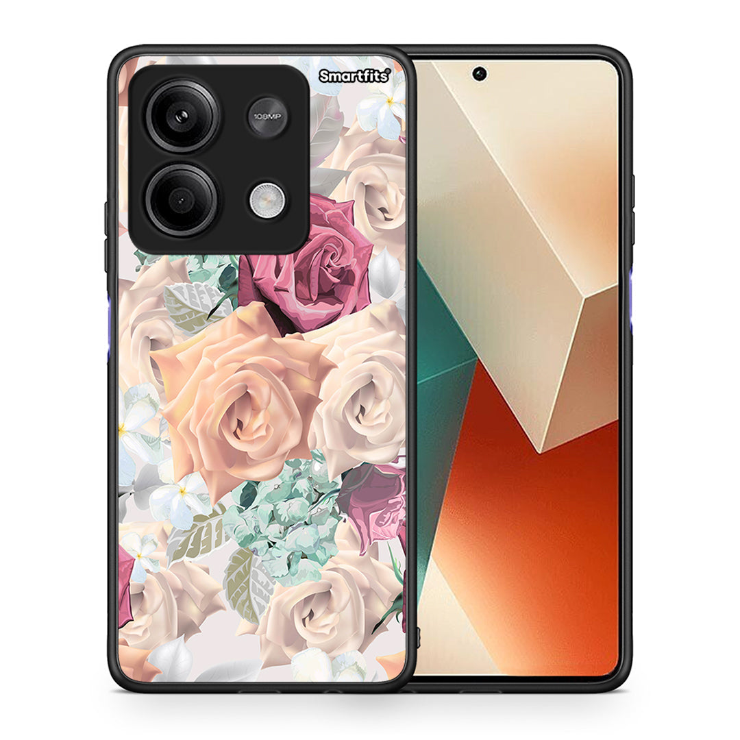 Θήκη Xiaomi Redmi Note 13 5G Bouquet Floral από τη Smartfits με σχέδιο στο πίσω μέρος και μαύρο περίβλημα | Xiaomi Redmi Note 13 5G Bouquet Floral case with colorful back and black bezels