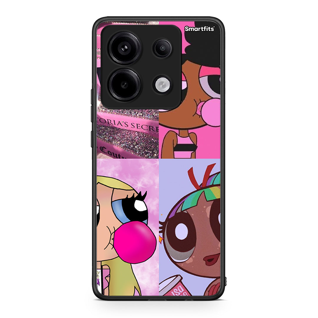 Xiaomi Redmi Note 13 Pro 5G Bubble Girls Θήκη Αγίου Βαλεντίνου από τη Smartfits με σχέδιο στο πίσω μέρος και μαύρο περίβλημα | Smartphone case with colorful back and black bezels by Smartfits