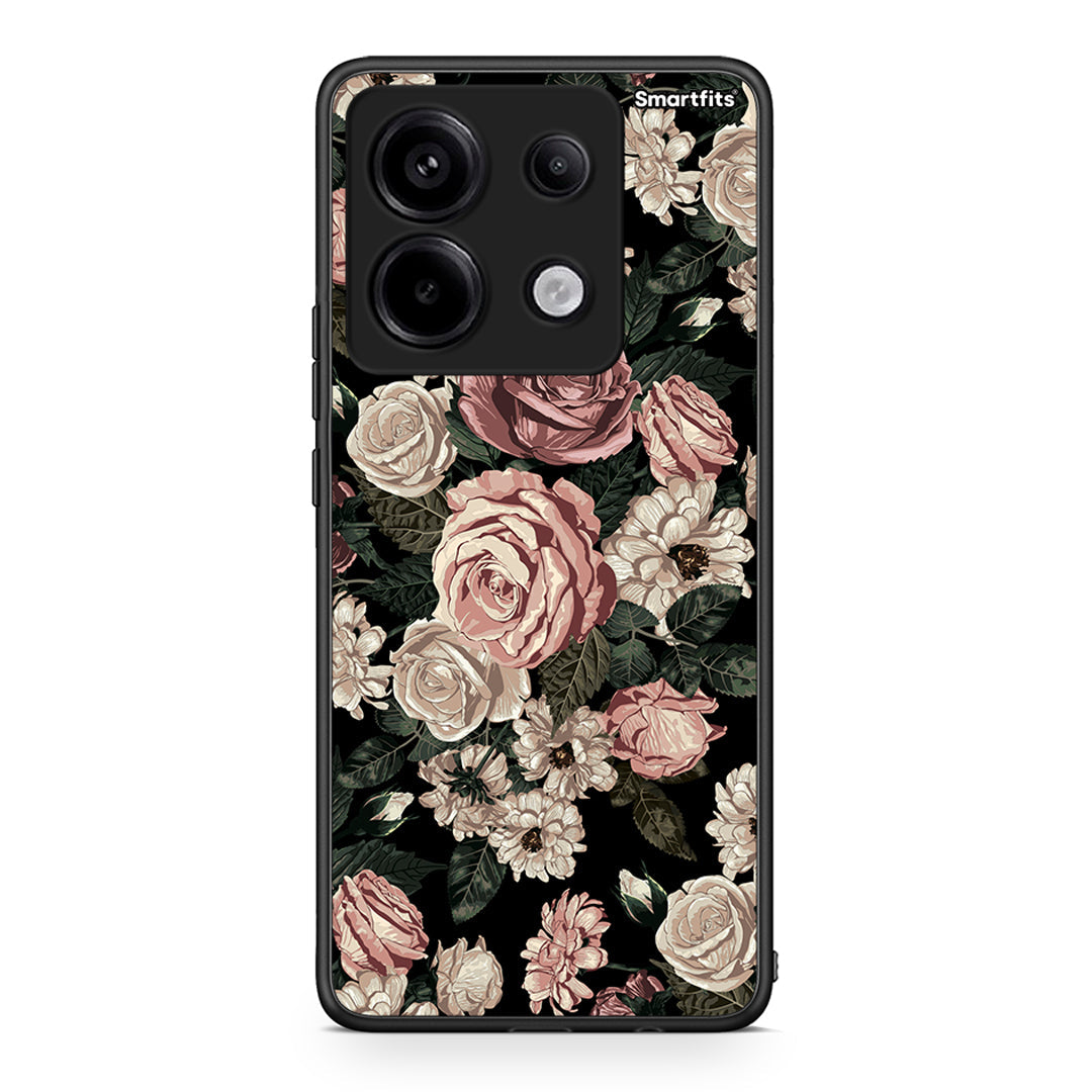 4 - Xiaomi Redmi Note 13 Pro 5G Wild Roses Flower case, cover, bumper