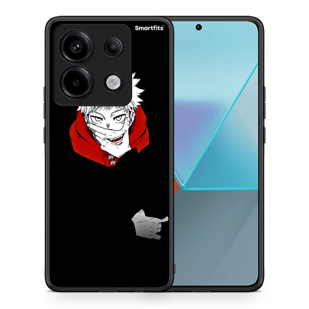Θήκη Xiaomi Redmi Note 13 Pro 5G Itadori Anime από τη Smartfits με σχέδιο στο πίσω μέρος και μαύρο περίβλημα | Xiaomi Redmi Note 13 Pro 5G Itadori Anime case with colorful back and black bezels