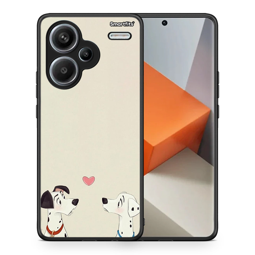 Θήκη Xiaomi Redmi Note 13 Pro Plus 5G Dalmatians Love από τη Smartfits με σχέδιο στο πίσω μέρος και μαύρο περίβλημα | Xiaomi Redmi Note 13 Pro Plus 5G Dalmatians Love case with colorful back and black bezels