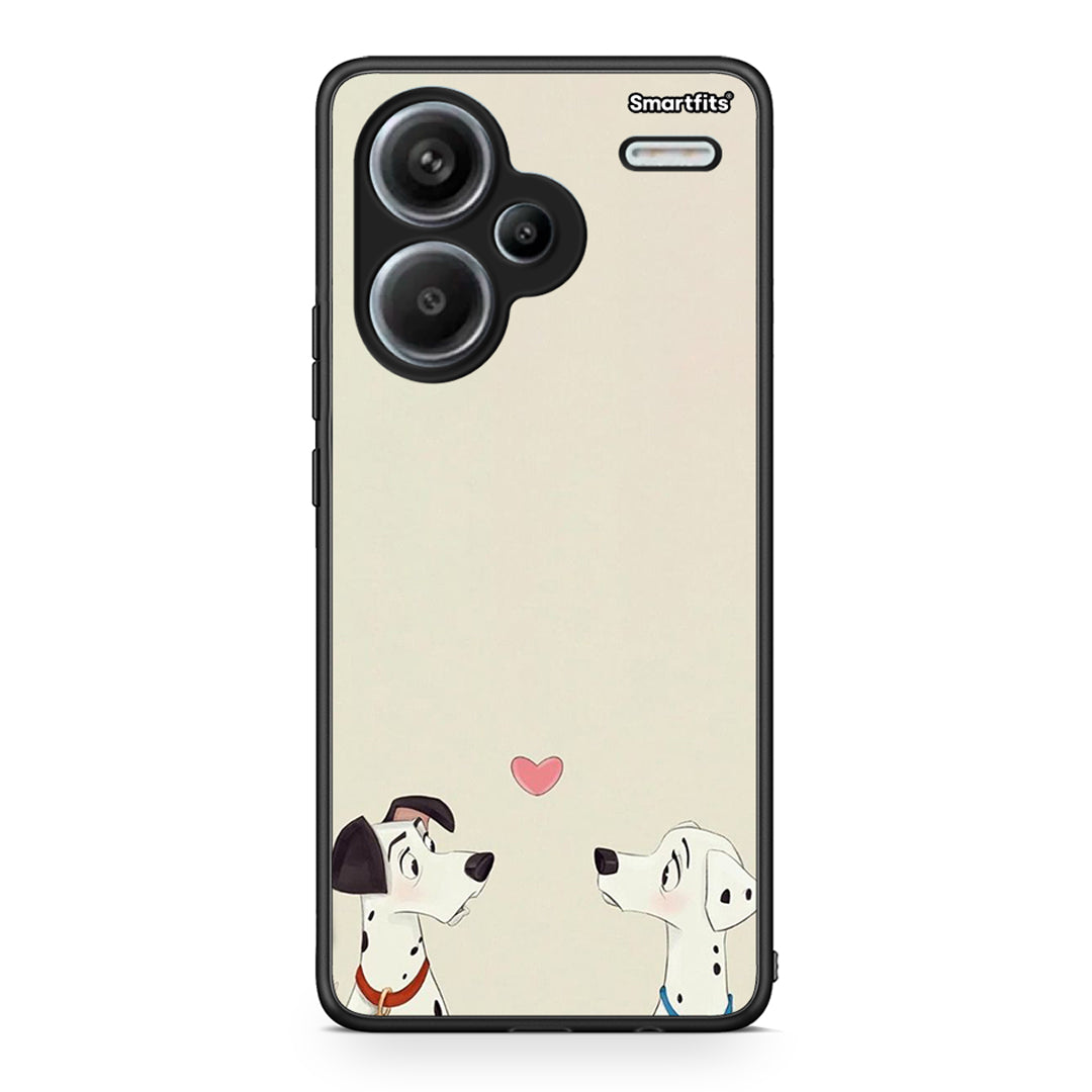 Xiaomi Redmi Note 13 Pro Plus 5G Dalmatians Love θήκη από τη Smartfits με σχέδιο στο πίσω μέρος και μαύρο περίβλημα | Smartphone case with colorful back and black bezels by Smartfits