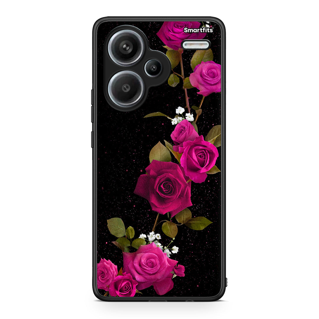 4 - Xiaomi Redmi Note 13 Pro Plus 5G Red Roses Flower case, cover, bumper