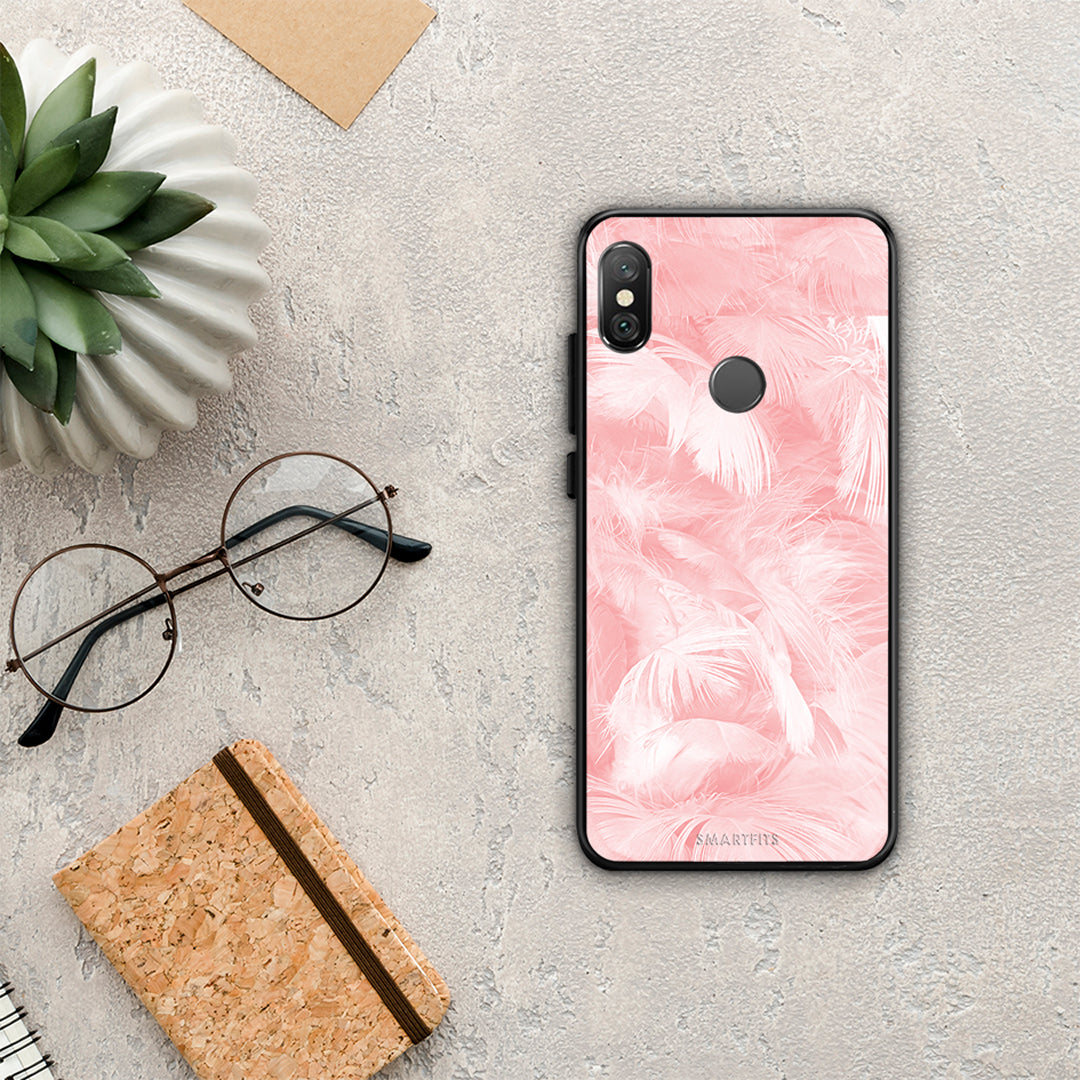 Boho Pink Feather - Xiaomi Redmi Note 5 θήκη