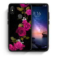 Thumbnail for Θήκη Xiaomi Redmi Note 6 Pro Red Roses Flower από τη Smartfits με σχέδιο στο πίσω μέρος και μαύρο περίβλημα | Xiaomi Redmi Note 6 Pro Red Roses Flower case with colorful back and black bezels