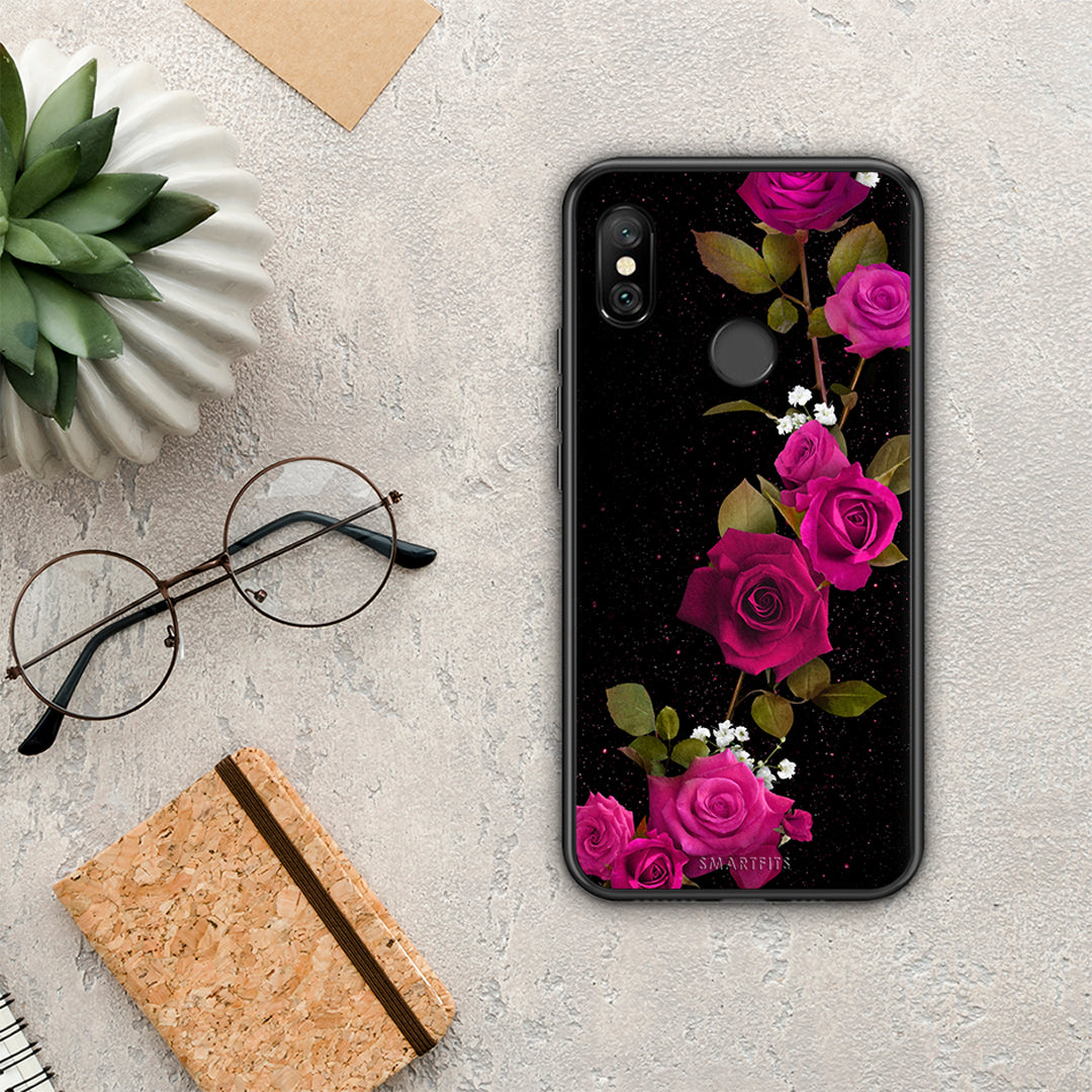 Flower Red Roses - Xiaomi Redmi Note 6 Pro θήκη