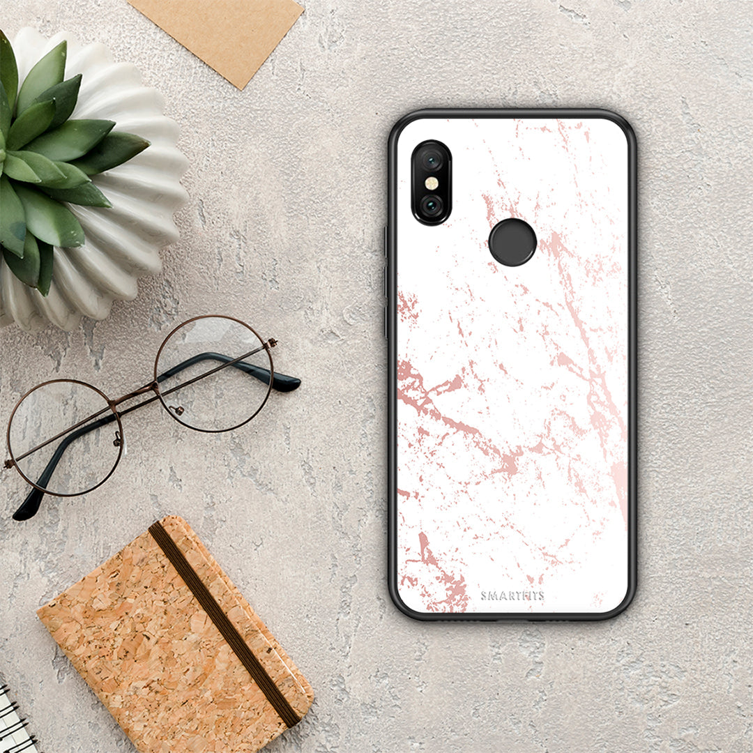 Marble Pink Splash - Xiaomi Redmi Note 6 Pro θήκη