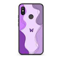Thumbnail for Xiaomi Redmi Note 6 Pro Purple Mariposa Θήκη Αγίου Βαλεντίνου από τη Smartfits με σχέδιο στο πίσω μέρος και μαύρο περίβλημα | Smartphone case with colorful back and black bezels by Smartfits