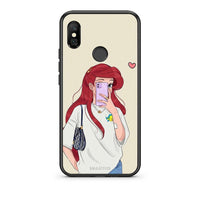 Thumbnail for Xiaomi Redmi Note 6 Pro Walking Mermaid Θήκη από τη Smartfits με σχέδιο στο πίσω μέρος και μαύρο περίβλημα | Smartphone case with colorful back and black bezels by Smartfits