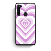 Thumbnail for Xiaomi Redmi Note 8 Lilac Hearts θήκη από τη Smartfits με σχέδιο στο πίσω μέρος και μαύρο περίβλημα | Smartphone case with colorful back and black bezels by Smartfits