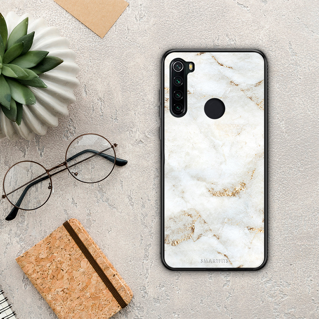 White Gold Marble - Xiaomi Redmi Note 8 θήκη