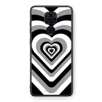 Thumbnail for Θήκη Xiaomi Redmi Note 9 Black Hearts από τη Smartfits με σχέδιο στο πίσω μέρος και μαύρο περίβλημα | Xiaomi Redmi Note 9 Black Hearts case with colorful back and black bezels