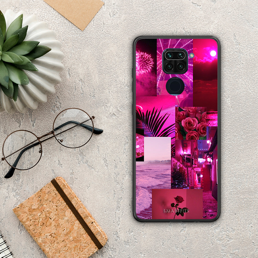 Collage Red Roses - Xiaomi Redmi Note 9 θήκη