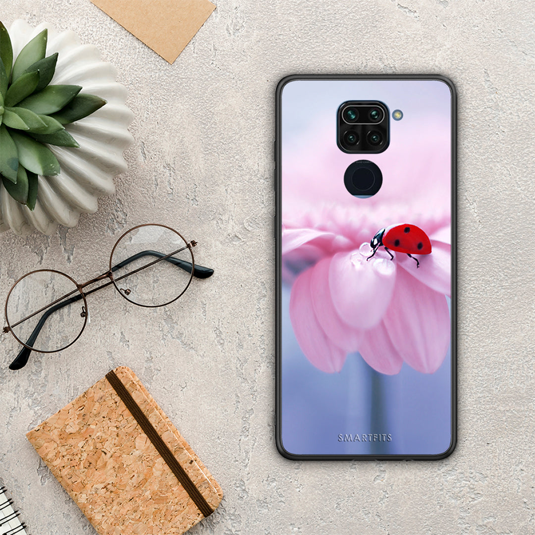 Ladybug Flower - Xiaomi Redmi Note 9 θήκη