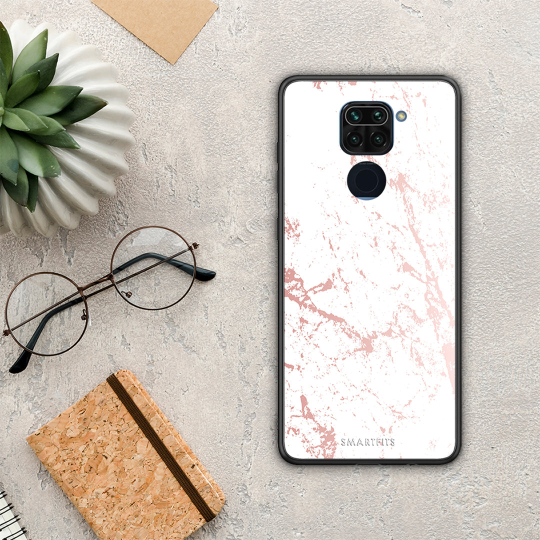 Marble Pink Splash - Xiaomi Redmi Note 9 θήκη
