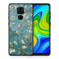 Thumbnail for Θήκη Xiaomi Redmi Note 9 White Blossoms από τη Smartfits με σχέδιο στο πίσω μέρος και μαύρο περίβλημα | Xiaomi Redmi Note 9 White Blossoms case with colorful back and black bezels