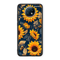 Thumbnail for Xiaomi Redmi Note 9T Autumn Sunflowers Θήκη από τη Smartfits με σχέδιο στο πίσω μέρος και μαύρο περίβλημα | Smartphone case with colorful back and black bezels by Smartfits