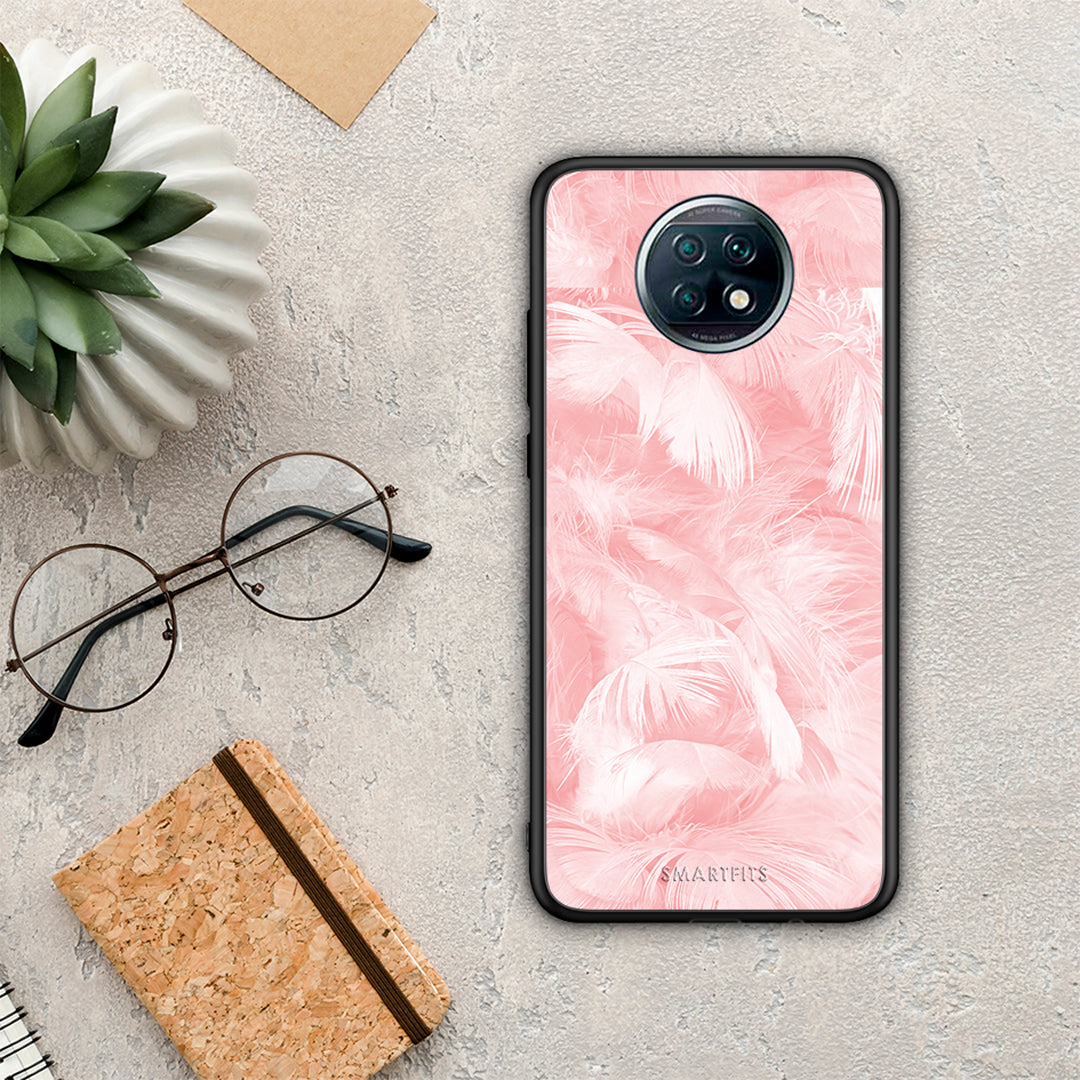 Boho Pink Feather - Xiaomi Redmi Note 9T θήκη
