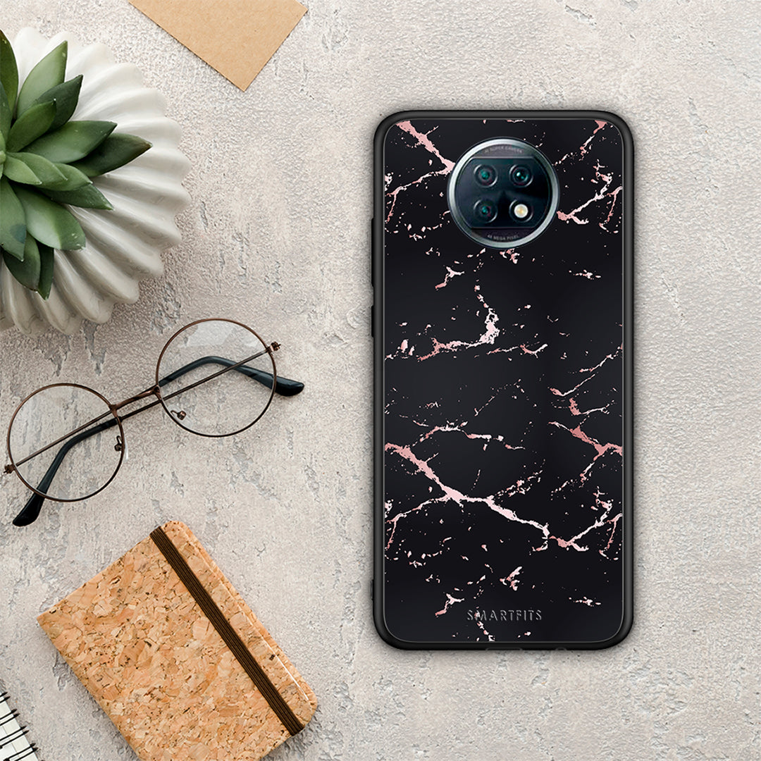 Marble Black Rosegold - Xiaomi Redmi Note 9T θήκη