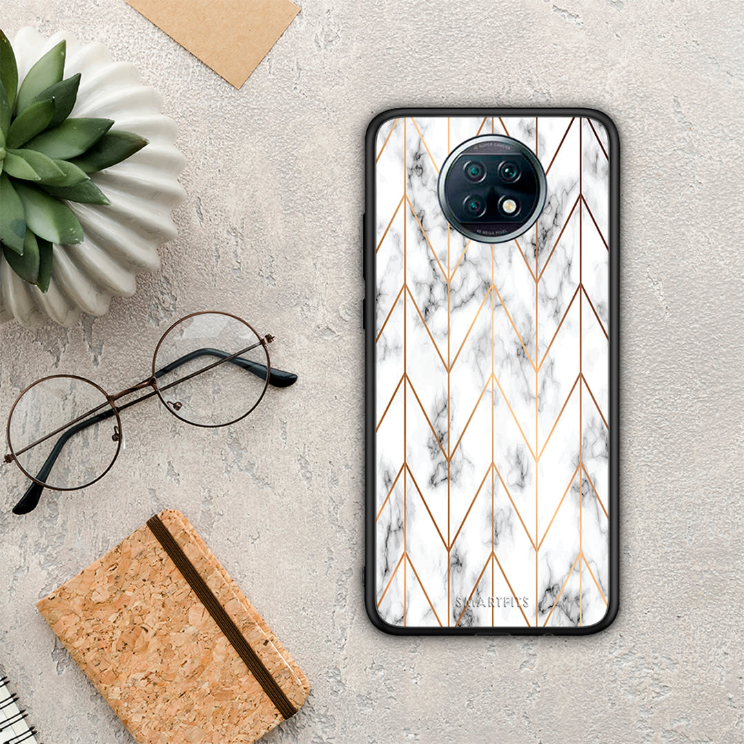 Marble Gold Geometric - Xiaomi Redmi Note 9T θήκη