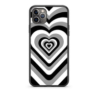 Thumbnail for iPhone 11 Pro Black Hearts θήκη από τη Smartfits με σχέδιο στο πίσω μέρος και μαύρο περίβλημα | Smartphone case with colorful back and black bezels by Smartfits