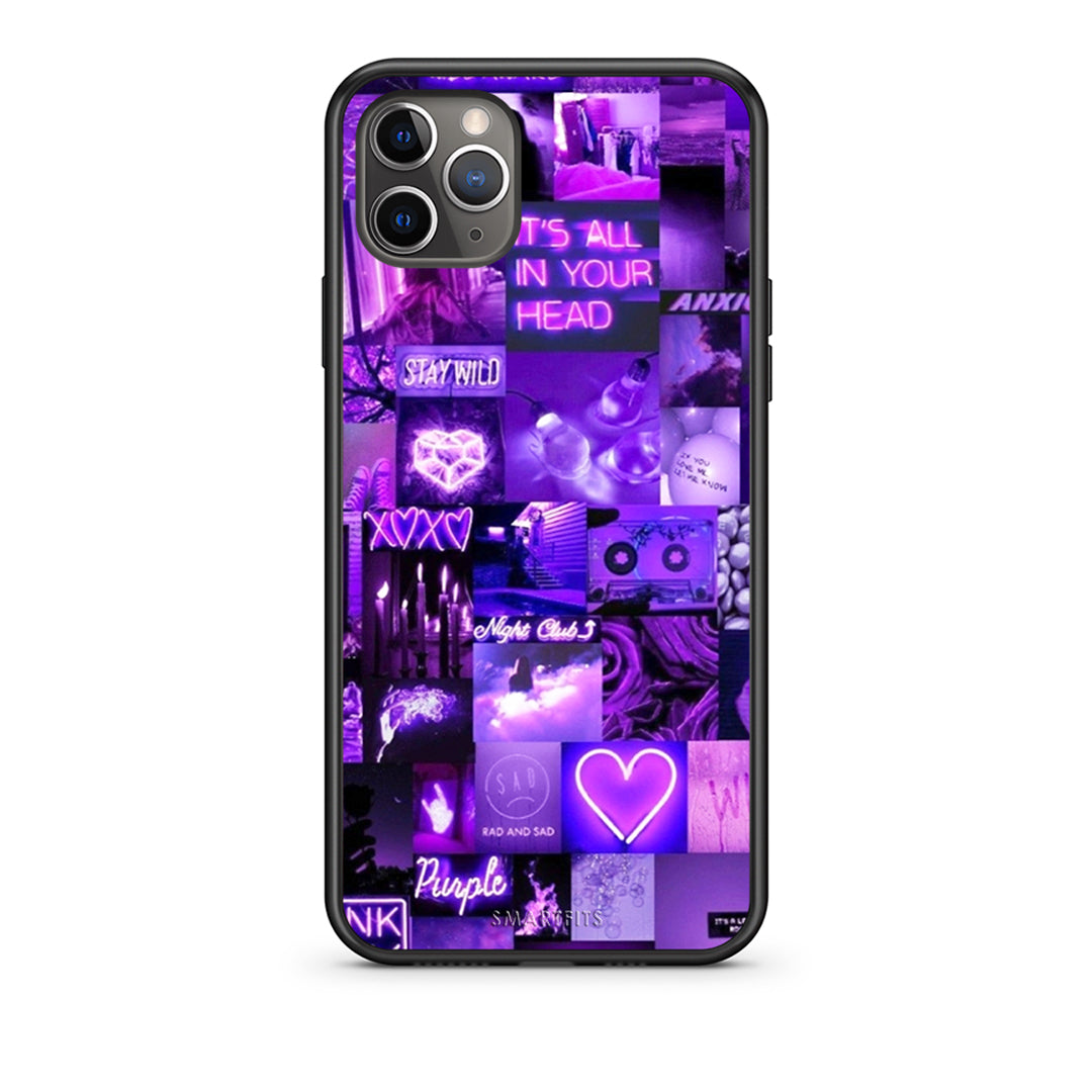 iPhone 11 Pro Collage Stay Wild Θήκη Αγίου Βαλεντίνου από τη Smartfits με σχέδιο στο πίσω μέρος και μαύρο περίβλημα | Smartphone case with colorful back and black bezels by Smartfits