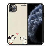 Thumbnail for Θήκη iPhone 11 Pro Dalmatians Love από τη Smartfits με σχέδιο στο πίσω μέρος και μαύρο περίβλημα | iPhone 11 Pro Dalmatians Love case with colorful back and black bezels