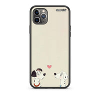 Thumbnail for iPhone 11 Pro Dalmatians Love Θήκη από τη Smartfits με σχέδιο στο πίσω μέρος και μαύρο περίβλημα | Smartphone case with colorful back and black bezels by Smartfits