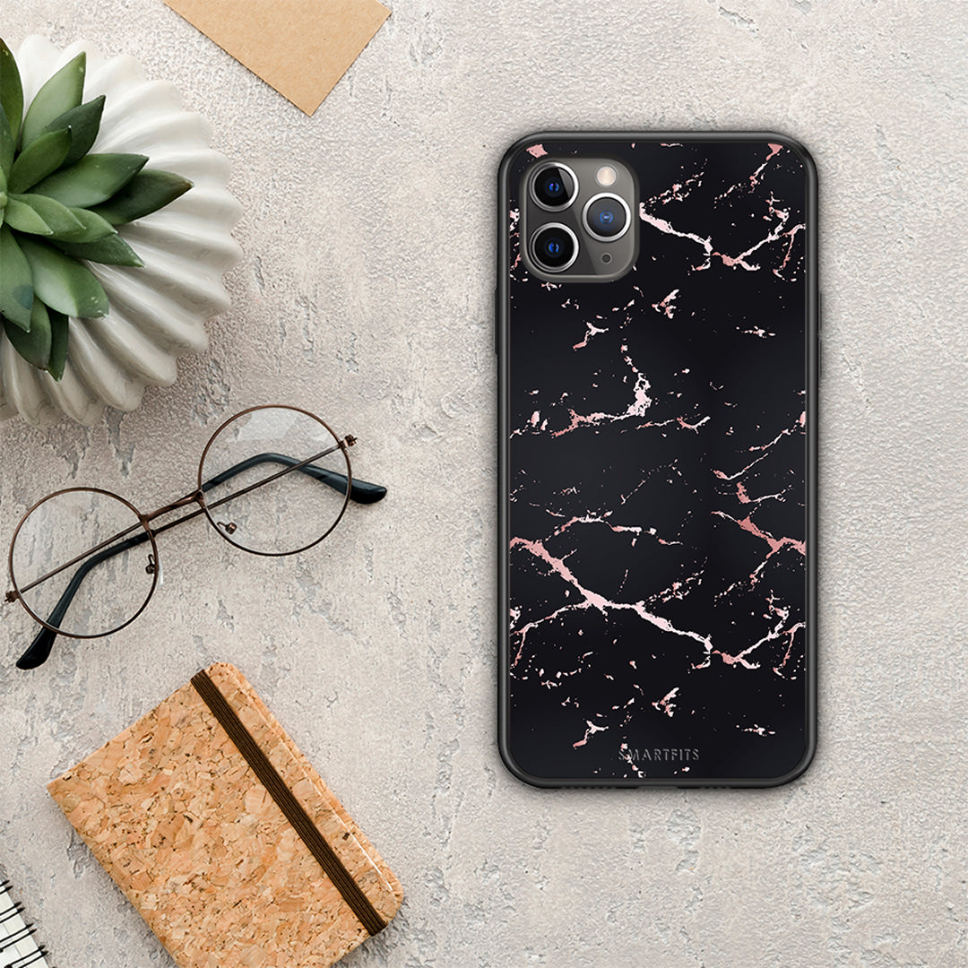 Marble Black Rosegold - iPhone 11 Pro θήκη