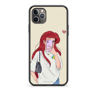 Thumbnail for iPhone 11 Pro Max Walking Mermaid Θήκη από τη Smartfits με σχέδιο στο πίσω μέρος και μαύρο περίβλημα | Smartphone case with colorful back and black bezels by Smartfits
