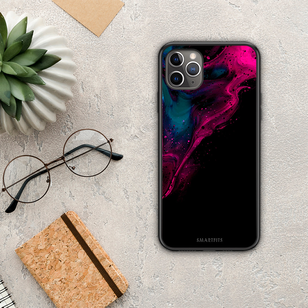 Watercolor Pink Black - iPhone 11 Pro θήκη