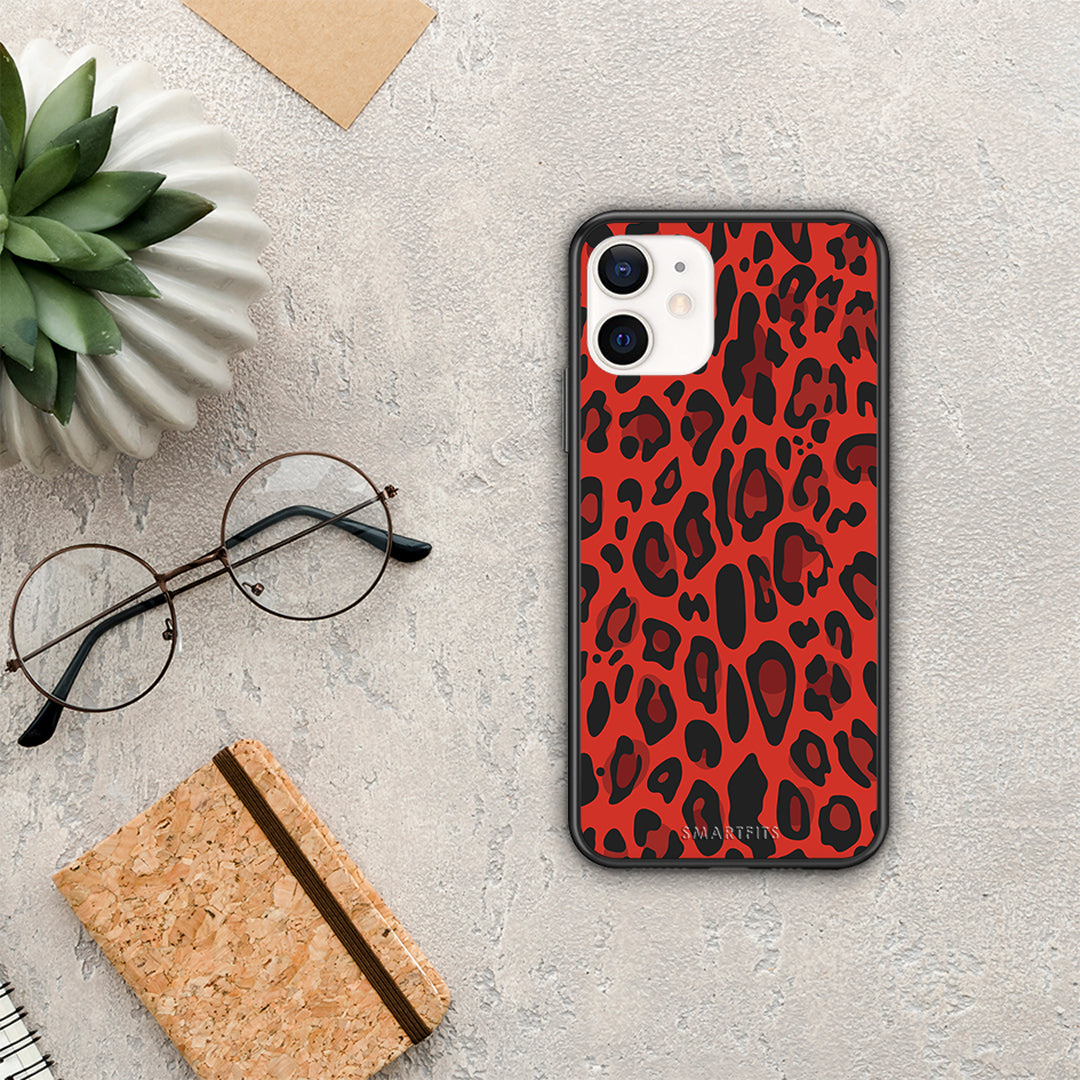 Animal Red Leopard - iPhone 12 Mini θήκη