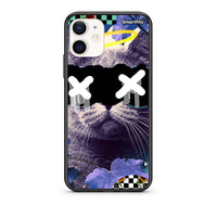 Thumbnail for Θήκη iPhone 12 Mini Cat Collage από τη Smartfits με σχέδιο στο πίσω μέρος και μαύρο περίβλημα | iPhone 12 Mini Cat Collage case with colorful back and black bezels