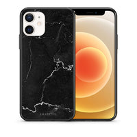 Thumbnail for Θήκη iPhone 12 Mini Marble Black από τη Smartfits με σχέδιο στο πίσω μέρος και μαύρο περίβλημα | iPhone 12 Mini Marble Black case with colorful back and black bezels