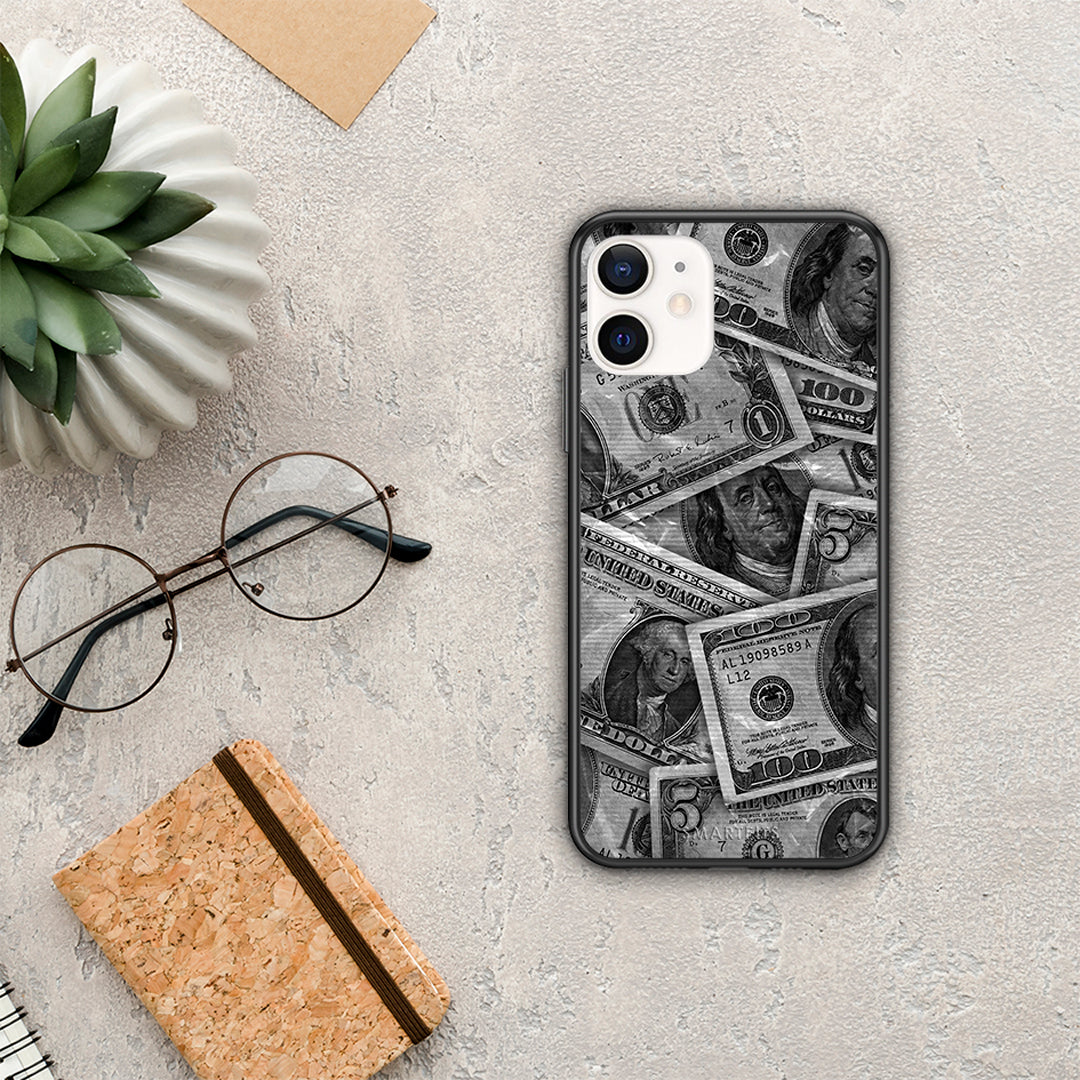 Money Dollars - iPhone 12 Mini θήκη