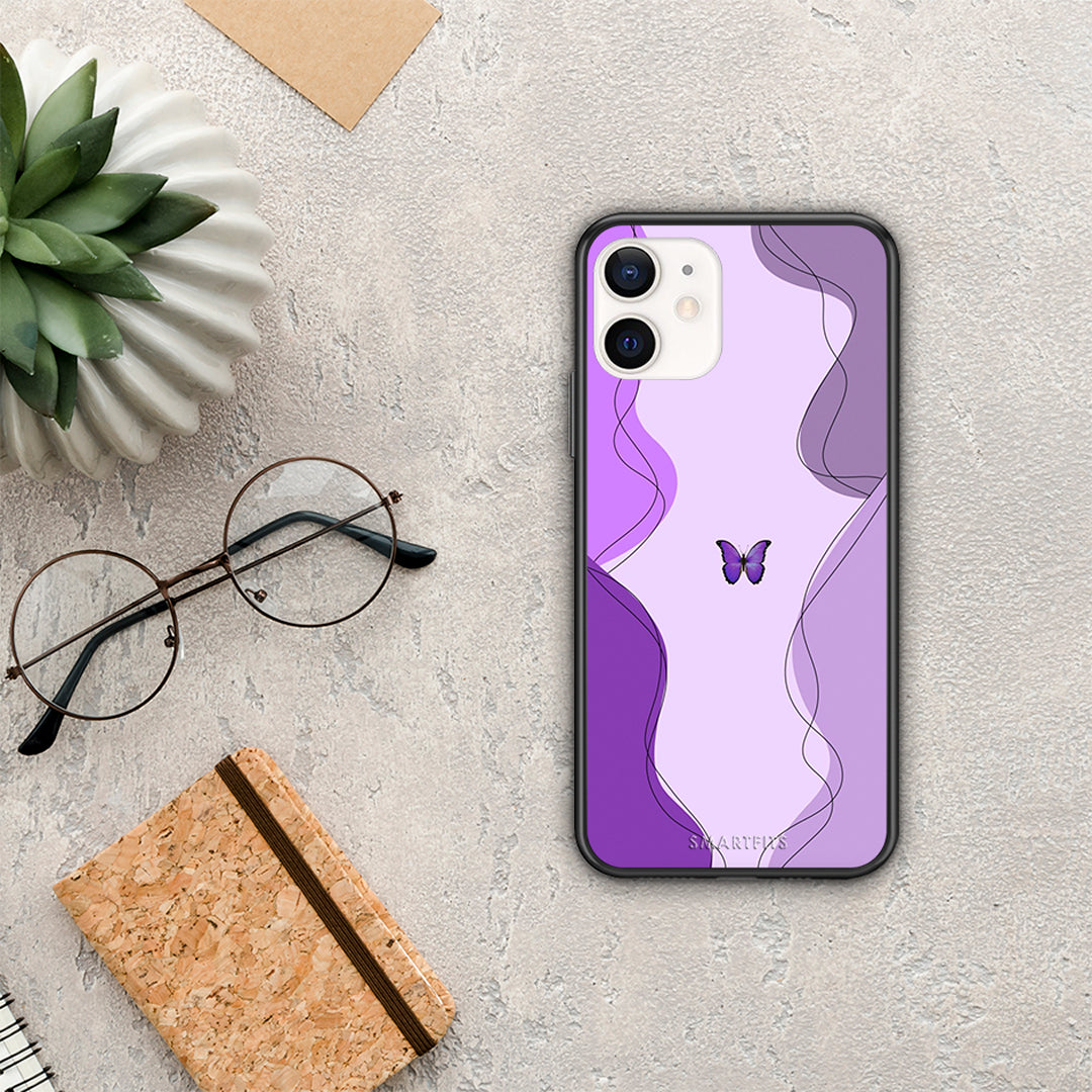 Purple Mariposa - iPhone 12 Mini θήκη