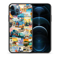 Thumbnail for Θήκη iPhone 12 Pro Max Live To Travel από τη Smartfits με σχέδιο στο πίσω μέρος και μαύρο περίβλημα | iPhone 12 Pro Max Live To Travel case with colorful back and black bezels