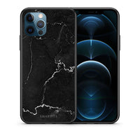 Thumbnail for Θήκη iPhone 12 Pro Max Marble Black από τη Smartfits με σχέδιο στο πίσω μέρος και μαύρο περίβλημα | iPhone 12 Pro Max Marble Black case with colorful back and black bezels