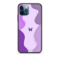 Thumbnail for iPhone 12 Pro Max Purple Mariposa Θήκη Αγίου Βαλεντίνου από τη Smartfits με σχέδιο στο πίσω μέρος και μαύρο περίβλημα | Smartphone case with colorful back and black bezels by Smartfits