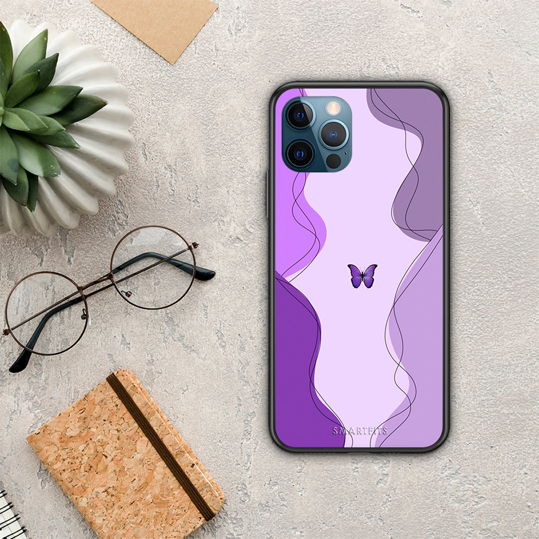 Purple Mariposa - iPhone 12 Pro Max θήκη
