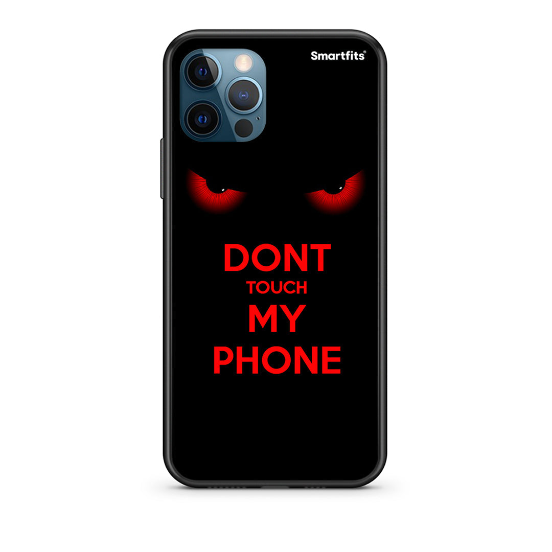 iPhone 12 Pro Max Touch My Phone Θήκη από τη Smartfits με σχέδιο στο πίσω μέρος και μαύρο περίβλημα | Smartphone case with colorful back and black bezels by Smartfits