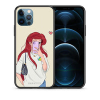 Thumbnail for Θήκη iPhone 12 Pro Max Walking Mermaid από τη Smartfits με σχέδιο στο πίσω μέρος και μαύρο περίβλημα | iPhone 12 Pro Max Walking Mermaid case with colorful back and black bezels